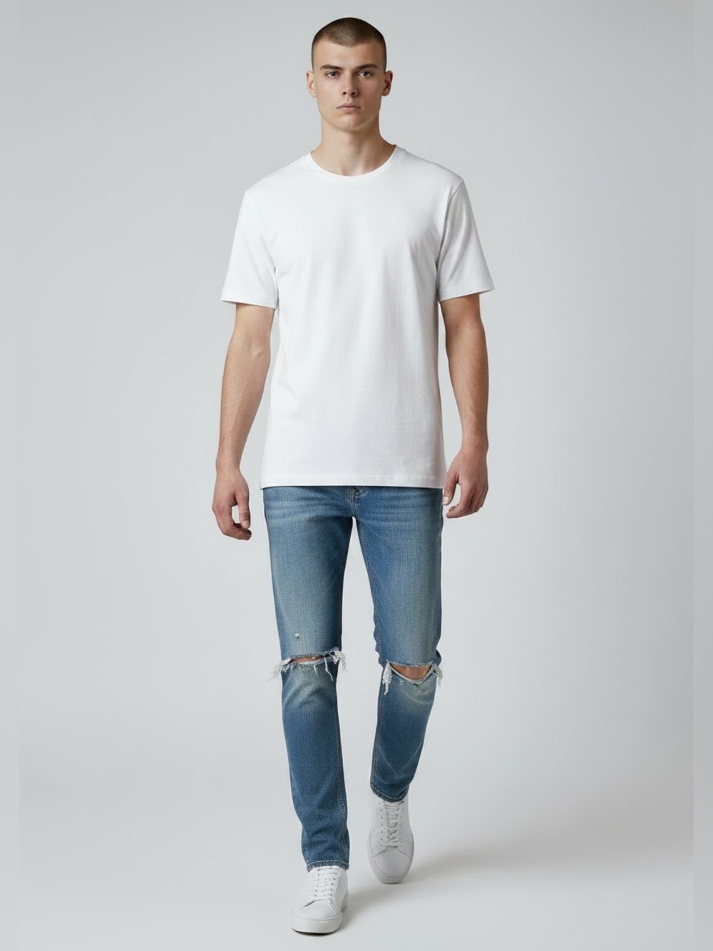 Calvin Klein Men’s Jeans Slim Fit Distressed Stonewash Blue Size 31